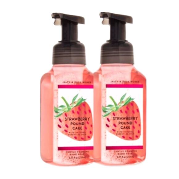 Bath & Body Works Other - 2 x Bath & Body Works Strawberry Pound Cake Gentle & Clean Foaming Hand Soap NWT
